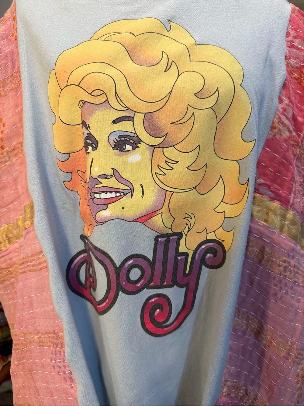 Handcrafted Upcycled Dolly Parton Kantha Tunic NWT One Size - Picture 8 of 8